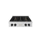 ZLINE Autograph Edition 30 in. Paramount Gas Rangetop with 4 Burners and Porcelain Cooktop in Stainless Steel with Matte Black Accents, Open Box-Great Condition