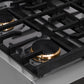 ZLINE Autograph Edition 30 in. Paramount Gas Rangetop with 4 Burners and Porcelain Cooktop in Stainless Steel with Matte Black Accents, Open Box-Great Condition