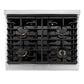 ZLINE Autograph Edition 30 in. Paramount Gas Rangetop with 4 Burners and Porcelain Cooktop in Stainless Steel with Matte Black Accents, Open Box-Great Condition