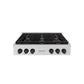 ZLINE Autograph Edition 36 in. Paramount Gas Rangetop with 6 Burners and Porcelain Cooktop in Stainless Steel with Matte Black Accents, Open Box-Great Condition