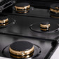 ZLINE Autograph Edition 36 in. Paramount Gas Rangetop with 6 Burners and Porcelain Cooktop in Stainless Steel with Matte Black Accents, Open Box-Good Condition