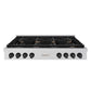 ZLINE 48 in. Autograph Edition Paramount Gas Rangetop with 8 Burners and Porcelain Cooktop in Stainless Steel with Matte Black Accents, Open Box-Great Condition