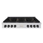 ZLINE 48 in. Autograph Edition Paramount Gas Rangetop with 8 Burners and Porcelain Cooktop in Stainless Steel with Matte Black Accents, Open Box-Good Condition