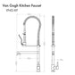 ZLINE Van Gogh Kitchen Faucet in Polished Gold (VNG-KF-PG) dimensional diagram.