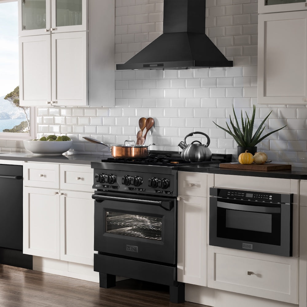 ZLINE 24 in. 1.2 cu. ft. Built-in Microwave Drawer in Black Stainless Steel, Open Box-Good Condition