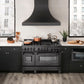 ZLINE 48 in. 6.0 cu. ft. Legacy Dual Fuel Range with 7 Burner Gas Cooktop and 2 Electric Ovens in Black Stainless Steel, Open Box-Good Condition