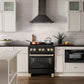 ZLINE Autograph Edition 30 in. 4.0 cu. ft. Legacy Dual Fuel Range with 4 Burner Gas Cooktop and Electric Convection Oven in Black Stainless Steel and Polished Gold Accents, Open Box-Great Condition