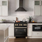 ZLINE Autograph Edition 30 in. 4.0 cu. ft. Legacy Dual Fuel Range with 4 Burner Gas Cooktop and Electric Convection Oven in Black Stainless Steel and Polished Gold Accents, Open Box-Good Condition