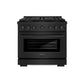 ZLINE 36 in. 5.2 cu. ft. Paramount Dual Fuel Range with 6 Burner DuoPro™ Cooktop and Electric Convection Oven in Black Stainless Steel, Open Box-Good Condition