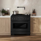 ZLINE 36 in. 5.2 cu. ft. Paramount Dual Fuel Range with 6 Burner DuoPro™ Cooktop and Electric Convection Oven in Black Stainless Steel (PSDRB-36)