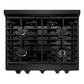 ZLINE 30 in. 4.2 cu. ft. Paramount Gas Range with 4 Burner Cooktop and Convection Gas Oven in Black Stainless Steel, Open Box-Great Condition