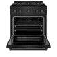 ZLINE 30 in. 4.2 cu. ft. Paramount Gas Range with 4 Burner DuoPro™ Cooktop and Convection Gas Oven in Black Stainless Steel, Open Box-Good Condition
