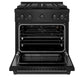 ZLINE 30 in. 4.2 cu. ft. Paramount Gas Range with 4 Burner DuoPro™ Cooktop and Convection Gas Oven in Black Stainless Steel, Open Box-Great Condition