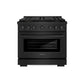 ZLINE 36 in. 5.2 cu. ft. Paramount Gas Range with 6 Burner DuoPro™ Cooktop and Convection Gas Oven in Black Stainless Steel, Open Box-Great Condition