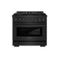 ZLINE 36 in. 5.2 cu. ft. Paramount Gas Range with 6 Burner DuoPro™ Cooktop and Convection Gas Oven in Black Stainless Steel, Open Box-Good Condition