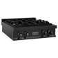 ZLINE 30 in. Legacy Gas Rangetop with 4 Brass Burners and Porcelain Cooktop in Black Stainless Steel, Open Box-Good Condition