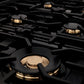 ZLINE 36 in. Legacy Gas Rangetop with 6 Brass Burners and Porcelain Cooktop in Black Stainless Steel, Open Box-Good Condition