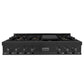 ZLINE 48 in. Legacy Gas Rangetop with 6 Brass Burners and Porcelain Cooktop in Black Stainless Steel, Open Box-Good Condition