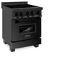 ZLINE 24 in. 2.8 cu. ft. Legacy Induction Range with 4 Element Cooktop and Electric Oven in Black Stainless Steel, Open Box-Good Condition