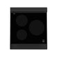 ZLINE 24 in. 2.8 cu. ft. Legacy Induction Range with 4 Element Cooktop and Electric Oven in Black Stainless Steel, Open Box-Good Condition