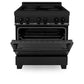 ZLINE 30 in. 4.0 cu. ft. Legacy Induction Range with 4 Element Cooktop and Electric Oven in Black Stainless Steel, Open Box-Good Condition