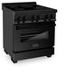 ZLINE 30 in. 4.0 cu. ft. Legacy Induction Range with 4 Element Cooktop and Electric Oven in Black Stainless Steel, Open Box-Good Condition