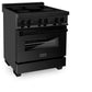 ZLINE 30 in. 4.0 cu. ft. Legacy Induction Range with 4 Element Cooktop and Electric Oven in Black Stainless Steel, Open Box-Great Condition