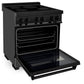 ZLINE 30 in. 4.0 cu. ft. Legacy Induction Range with 4 Element Cooktop and Electric Oven in Black Stainless Steel, Open Box-Great Condition