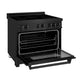 ZLINE 36 in. 4.6 cu. ft. Legacy Induction Range with 5 Element Cooktop and Electric Oven in Black Stainless Steel, Open Box-Good Condition
