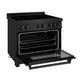 ZLINE 36 in. 4.6 cu. ft. Legacy Induction Range with 5 Element Cooktop and Electric Oven in Black Stainless Steel, Open Box-Great Condition