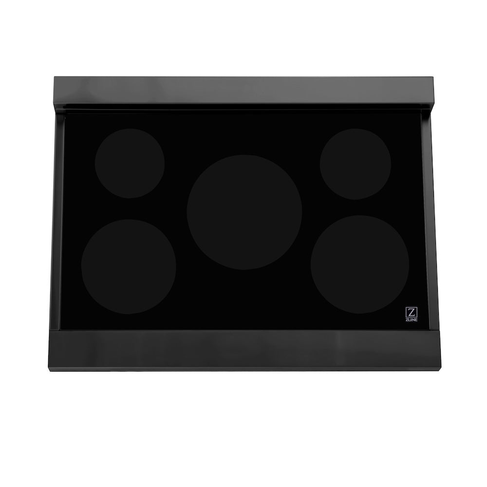 ZLINE 36 in. 4.6 cu. ft. Legacy Induction Range with 5 Element Cooktop and Electric Oven in Black Stainless Steel, Open Box-Good Condition