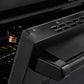 ZLINE 30 in. 4.2 cu. ft. Paramount Induction Range with 4 Element Cooktop and Electric Convection Oven in Black Stainless Steel (SINRB-30) oven door slightly open showing handle detail.