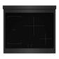 ZLINE 30 in. 4.2 cu. ft. Paramount Induction Range with 4 Element Cooktop and Electric Convection Oven in Black Stainless Steel (SINRB-30) top-down, above cooktop.