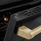 ZLINE Autograph Edition 36 in. 5.2 cu. ft. Paramount Induction Range with 5 Element Cooktop and Electric Convection Oven in Black Stainless Steel with Champagne Bronze Accents, Open Box-Good Condition
