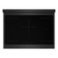 ZLINE Autograph Edition 36 in. 5.2 cu. ft. Paramount Induction Range with 5 Element Cooktop and Electric Convection Oven in Black Stainless Steel with Polished Gold Accents, Open Box-Good Condition