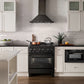 ZLINE 30 in. 4.0 cu. ft. Legacy Dual Fuel Range with 4 Burner Gas Cooktop and Electric Convection Oven in Black Stainless Steel, Open Box-Good Condition