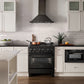 ZLINE 30 in. 4.0 cu. ft. Legacy Dual Fuel Range with 4 Burner Gas Cooktop and Electric Convection Oven in Black Stainless Steel, Open Box-Great Condition