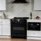 ZLINE 30 in. 4.0 cu. ft. Legacy Dual Fuel Range with 4 Burner Gas Cooktop and Electric Convection Oven in Black Stainless Steel, Open Box-Good Condition