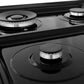 ZLINE 36 in. 4.6 cu. ft. Legacy Dual Fuel Range with 6 Burner Gas Cooktop and Electric Convection Oven in Black Stainless Steel, Open Box-Good Condition
