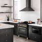 ZLINE Autograph Edition 36 in. 4.6 cu. ft. Legacy Dual Fuel Range with 6 Burner Gas Cooktop and Electric Convection Oven in Black Stainless Steel and Polished Gold Accents, Open Box-Great Condition