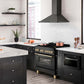 ZLINE Autograph Edition 36 in. 4.6 cu. ft. Legacy Dual Fuel Range with 6 Burner Gas Cooktop and Electric Convection Oven in Black Stainless Steel and Polished Gold Accents, Open Box-Good Condition