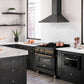 ZLINE Autograph Edition 36 in. 4.6 cu. ft. Legacy Dual Fuel Range with 6 Burner Gas Cooktop and Electric Convection Oven in Black Stainless Steel and Champagne Bronze Accents, Open Box-Great Condition