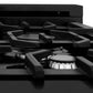 ZLINE 30 in. 4.0 cu. ft. Range with Natural Gas Stove and Natural Gas Oven in Black Stainless Steel (RGB-30) detail burner.