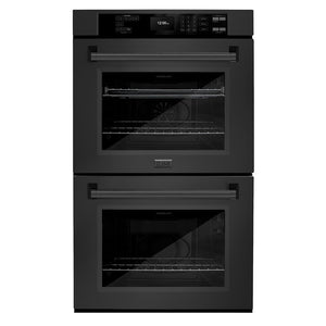 ZLINE 30 in. Professional True Convection Double Wall Oven with Air Fry and Self Clean in Black Stainless Steel (WADB-30) main image.