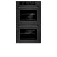 ZLINE 30 in. Professional True Convection Double Wall Oven with Air Fry and Self Clean in Black Stainless Steel (WADB-30) front, closed.