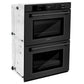 ZLINE 30 in. Professional True Convection Double Wall Oven with Air Fry and Self Clean in Black Stainless Steel (WADB-30) side, oven closed.