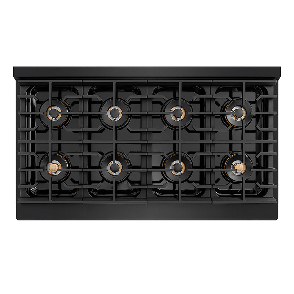 ZLINE 48 in. Paramount Gas Rangetop with 8 Burner DuoPro™ Cooktop in Black Stainless Steel, Open Box-Good Condition