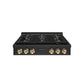 ZLINE Autograph Edition 36 in. Paramount Gas Rangetop with 6 Burner DuoPro™ Cooktop in Black Stainless Steel and Polished Gold Accents, Open Box-Great Condition