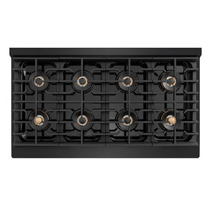 ZLINE Autograph Edition 48 in. Paramount Gas Rangetop with 8 Burner DuoPro™ Cooktop in Black Stainless Steel and Champagne Bronze Accents, Open Box-Great Condition