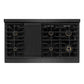 ZLINE Designer Collection 48 in. 6.7 cu. ft. Paramount Double Oven Dual Fuel Range with 8 Burner Gas Cooktop in Black Satin Stainless Steel with Matte Black and Champagne Bronze Accents, Open Box-Good Condition
